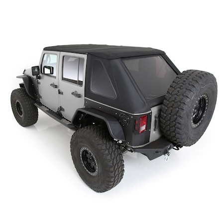 Smittybilt 0718 WRANGLER JK 4 DR BOWLESS COMBO TOP KIT W/TINTED WINDOWS; BLACK DIAMOND 9083135K